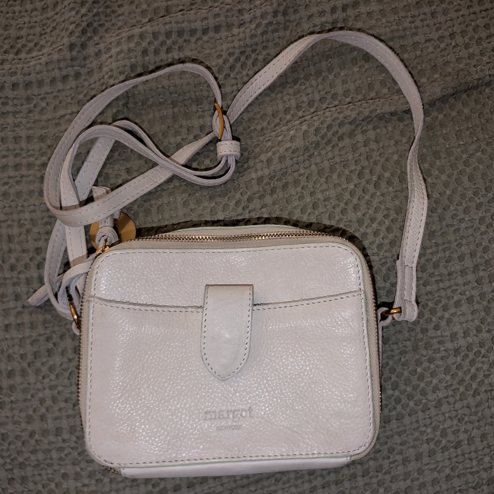 White Leather Crossbody Bag